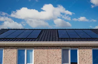 Solar panels on a newbuild house